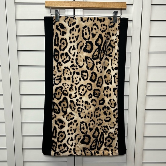 Vince Camuto Leopard Print Stretch Pencil Skirt Size Small - Picture 1 of 6
